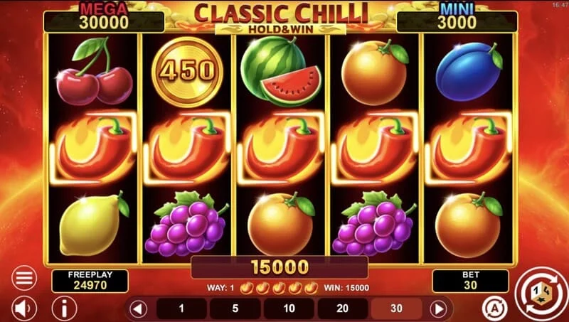 Classic Chilli Hold & Win - fikseeritud Jackpot sümbolil